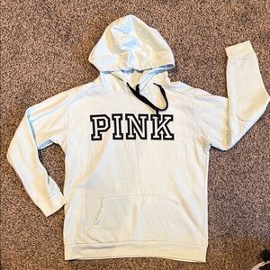Pale blue PINK hoodie